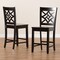 Baxton Studio Nicolette Modern and Contemporary Transitional Dark Brown Finished Wood 2-Piece Counter Stool Set 176-11421-Zoro - alternate 5